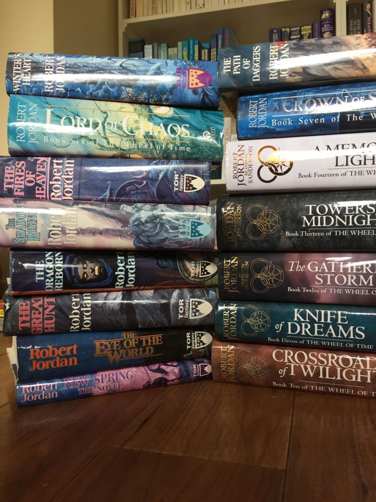 This one's easy: put all the books of the same series together
